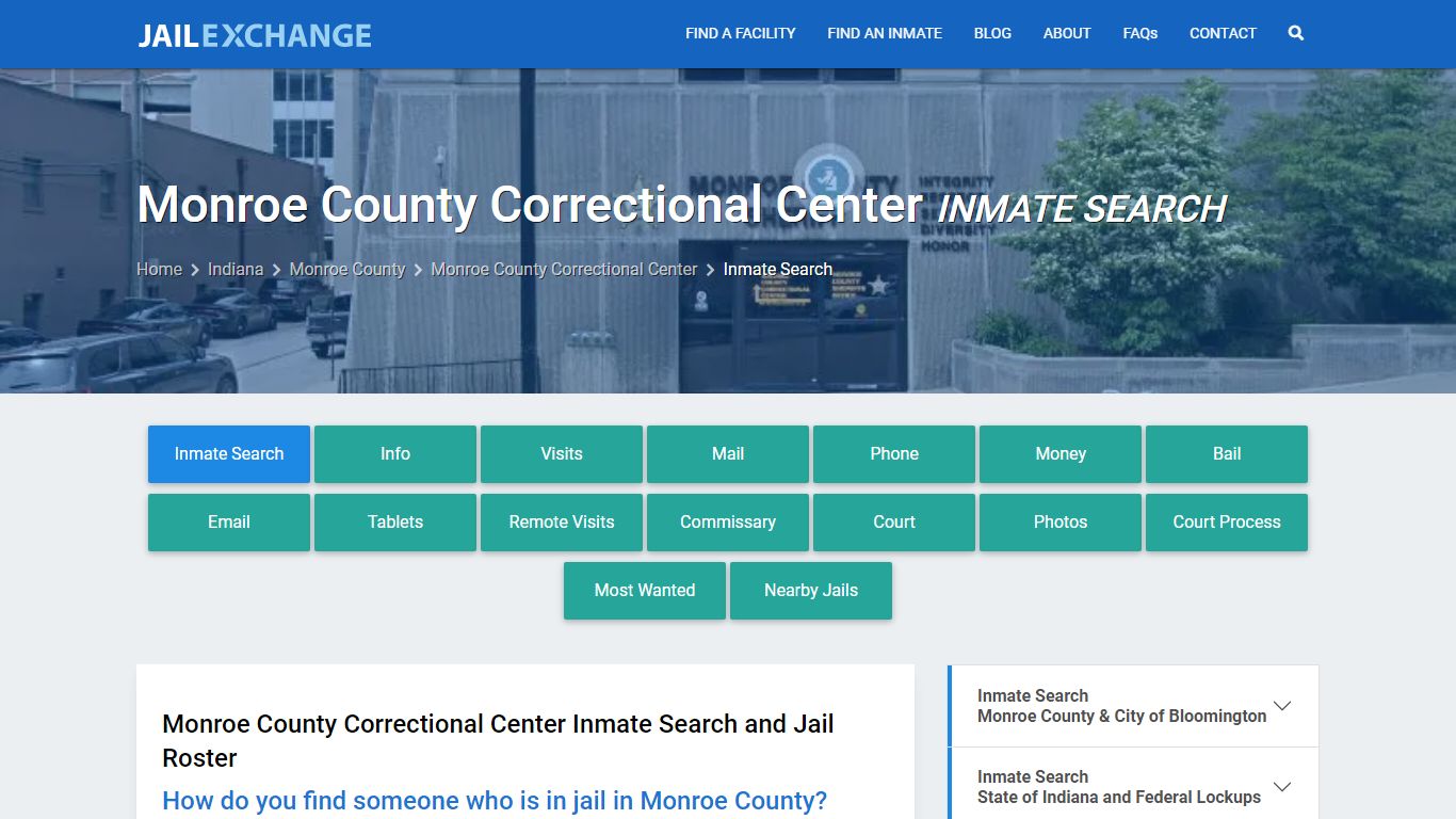 Monroe County Correctional Center Inmate Search - Jail Exchange